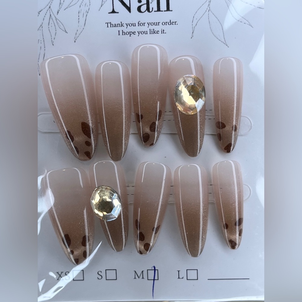 Press on nails Brown Ombre